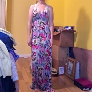 Lace-Backed Maxi Dress